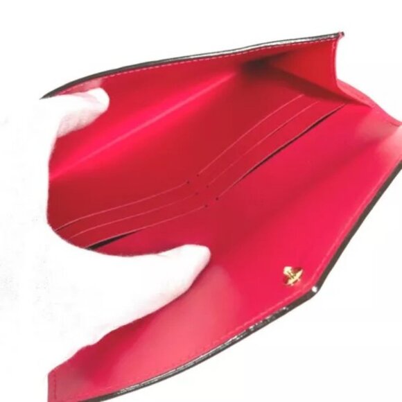 Auth LOUIS VUITTON M61689 MonogramVernis Portefeuille Jeanne Flap purse Long Wal - Picture 8 of 16